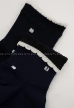 جوراب خالدار نیم ساق پنبه کد1004989