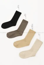 جوراب ساده رنگی ساق دار کد1004928