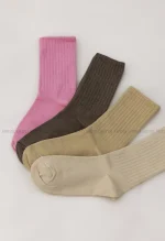 جوراب ساده رنگی ساق دار کد1004928