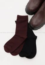 جوراب ساده رنگی ساق دار کد1004929
