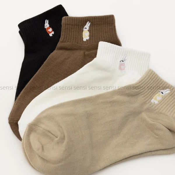 جوراب گلدوزی خرگوش مچی پنبه کد1004984