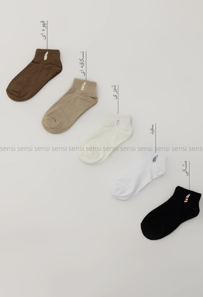 جوراب گلدوزی خرگوش مچی پنبه کد1004984