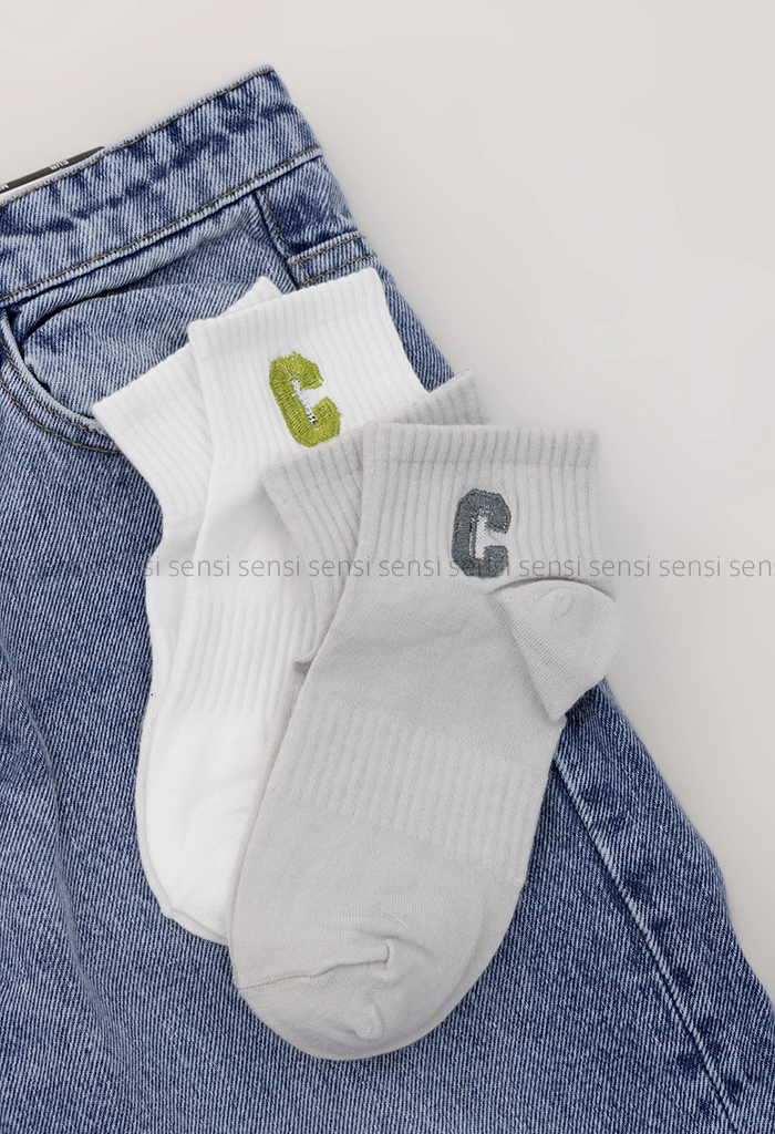 جوراب گلدوزی نیم ساق پنبه کد100498