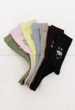 جوراب(Labubu)ساق دار پنبه کد1004998