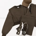 ست کراپ دورس شلوار رنگی کد1004915