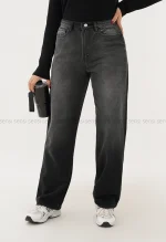 شلوار جین نیم بگ رگولارکد1005006