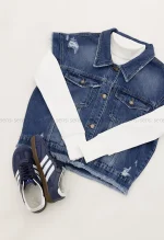 وست جین آستین ریش کد1005005