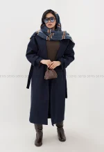 پالتو فوتر 2دکمه یقه ایستاده آستر دار@ کد1004814