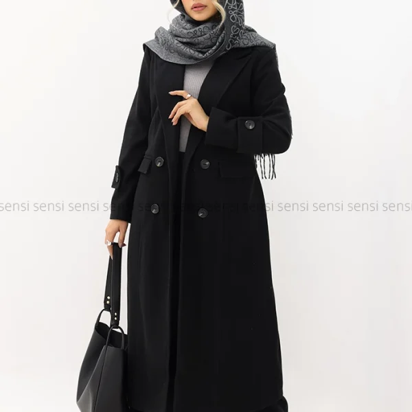 پالتو فوتر 4دکمه آستر دار کد1005029