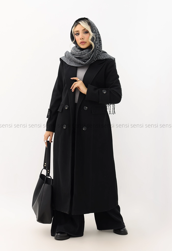 پالتو فوتر 4دکمه آستر دار کد1005029