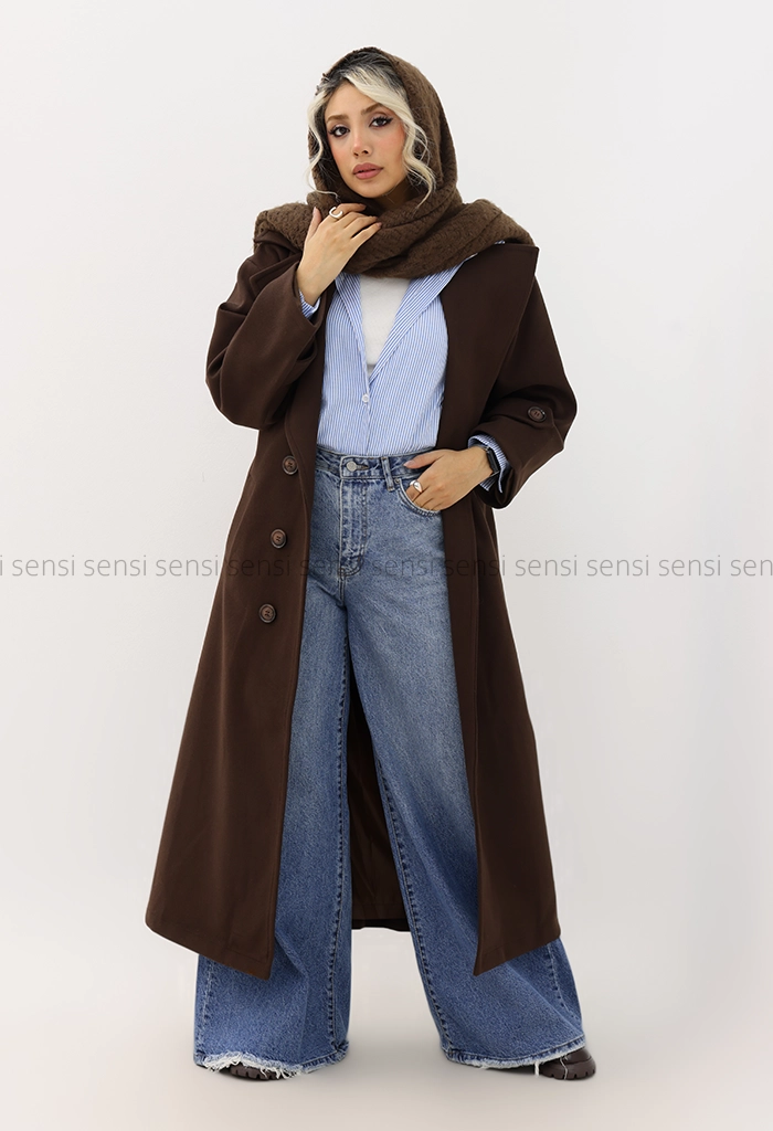 پالتو فوتر 6دکمه آستر دار کد1005028