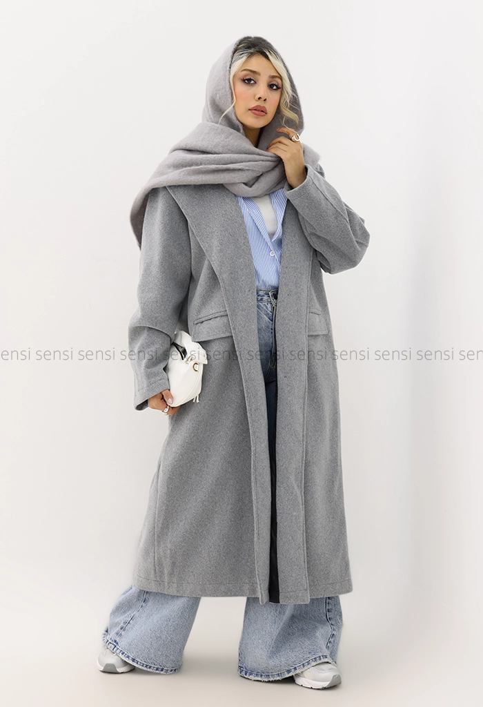 پالتو فوتر موهری4دکمه آستر دار کد1005033