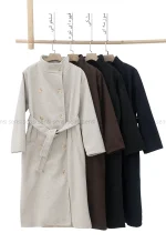 پالتو فوتر یقه ایستاده آستر دار کد1004971