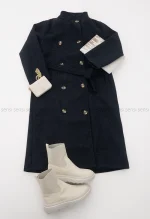 پالتو فوتر یقه ایستاده آستر دار کد1004971