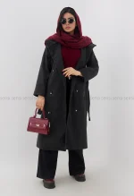 پالتو فوتر یقه ایستاده آستر دار کد1004971