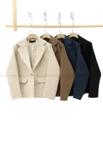 کت فوتر باکسی تک دکمه آستر دارکد1004802