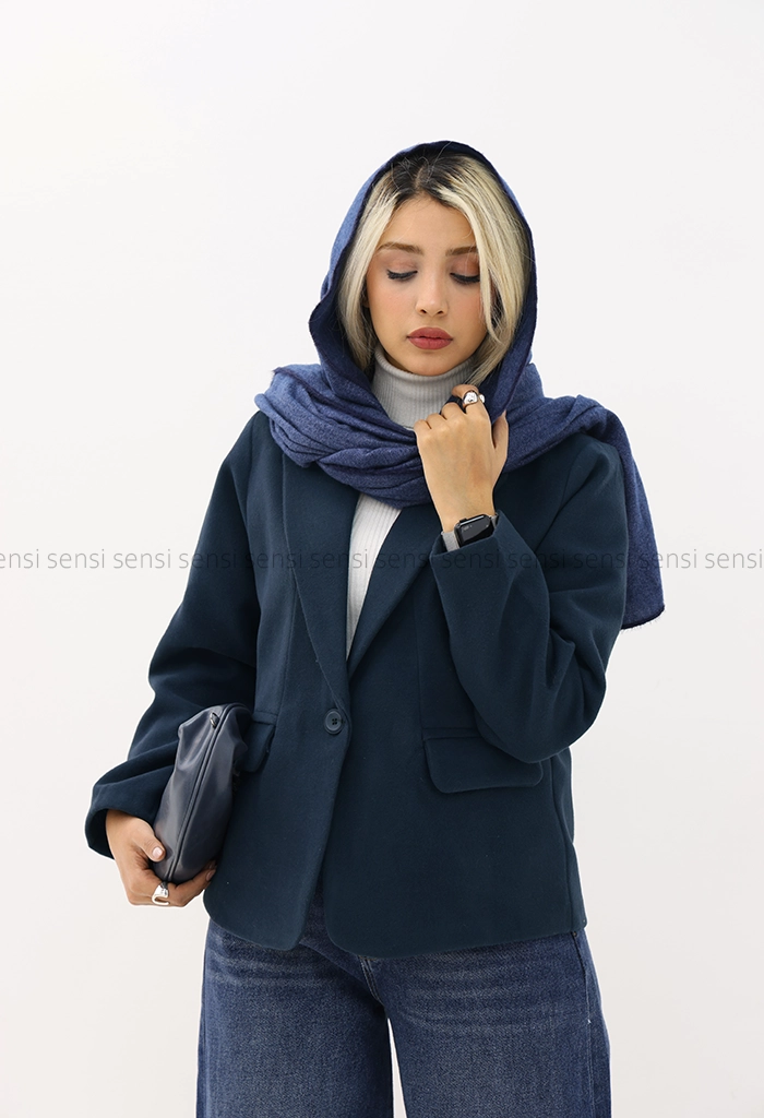 کت فوتر باکسی تک دکمه آستر دارکد1004802 (8) کت فوتر باکسی تک دکمه آستر دارکد1004802