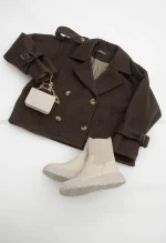 کراپ کت موهری آستر دار کد1004967