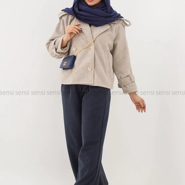 کراپ کت موهری آستر دار کد1004967