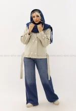 کراپ کت موهری آستر دار کد1005034